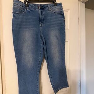 Stylish Blue Cropped Women's Jeans